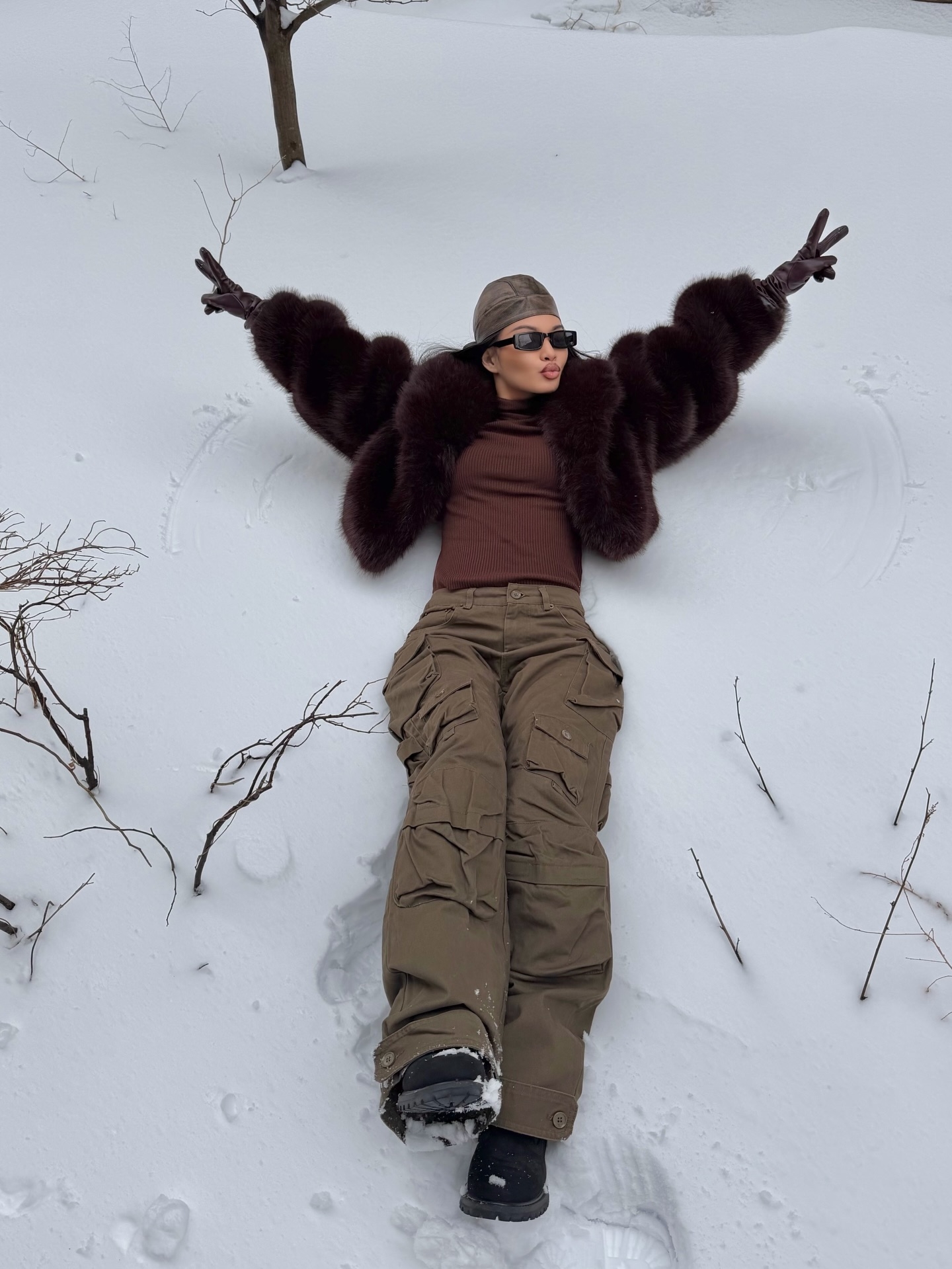 That's Luxe Faux Fur Coat - Chocolate.